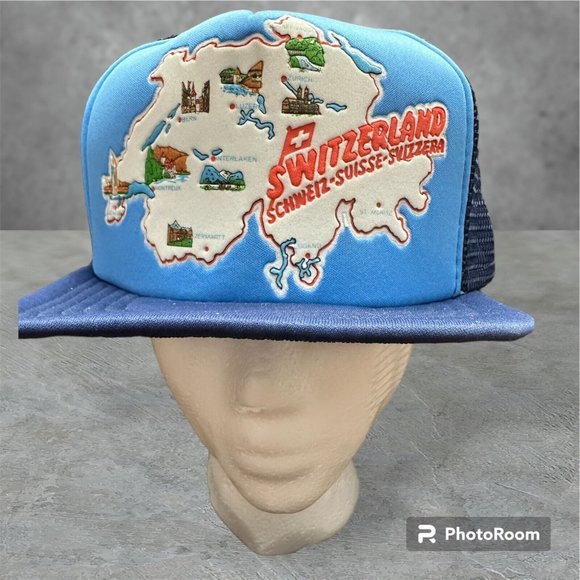 Vintage Other - vintage foam net trucker baseball hat cap Switzerland snapback